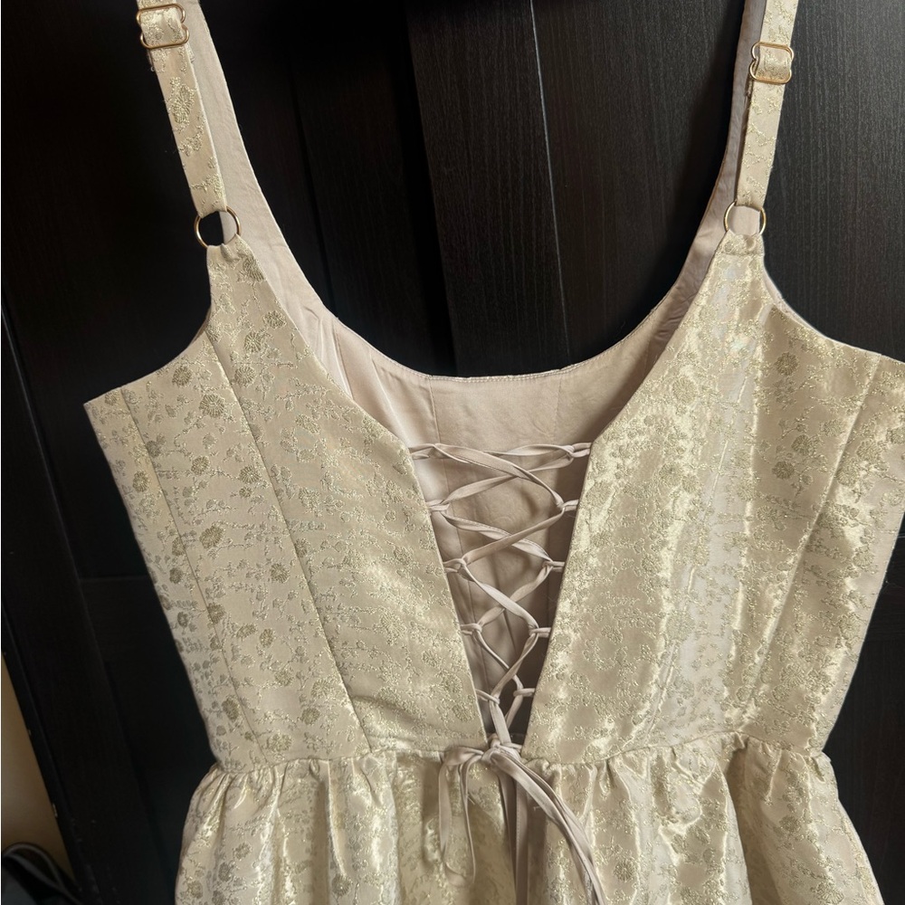 V. Chapman Champagne Bridesmaid Dress - Picture 3 of 4